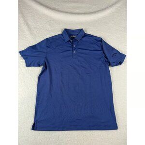 Callaway Opti Dri Golf Polo Shirt Mens M M Blue Stripe Short Sleeve Performance